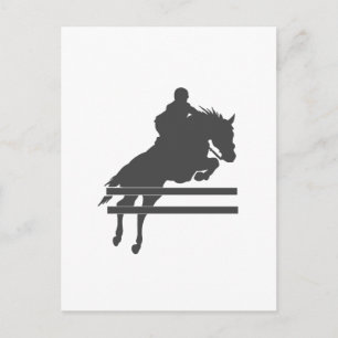 Pomppaard silhouet - Kies achtergrondkleur Briefkaart