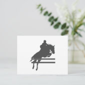 Pomppaard silhouet - Kies achtergrondkleur Briefkaart (Staand voorkant)