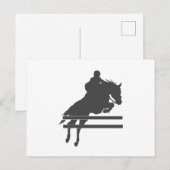 Pomppaard silhouet - Kies achtergrondkleur Briefkaart (Voorkant / Achterkant)