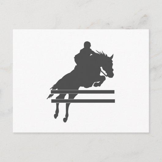 Pomppaard silhouet - Kies achtergrondkleur Briefkaart (Voorkant)