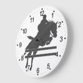 Pomppaard silhouet - Kies achtergrondkleur Grote Klok (Hoek)