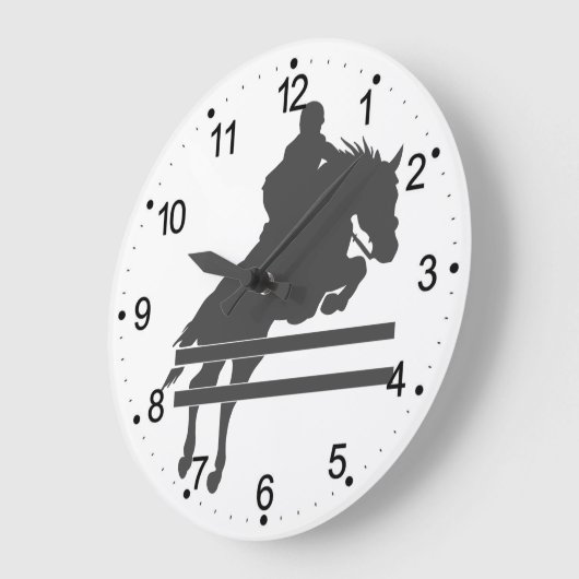 Pomppaard silhouet - Kies achtergrondkleur Grote Klok (Hoek)