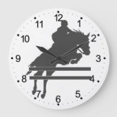 Pomppaard silhouet - Kies achtergrondkleur Grote Klok (Voorkant)