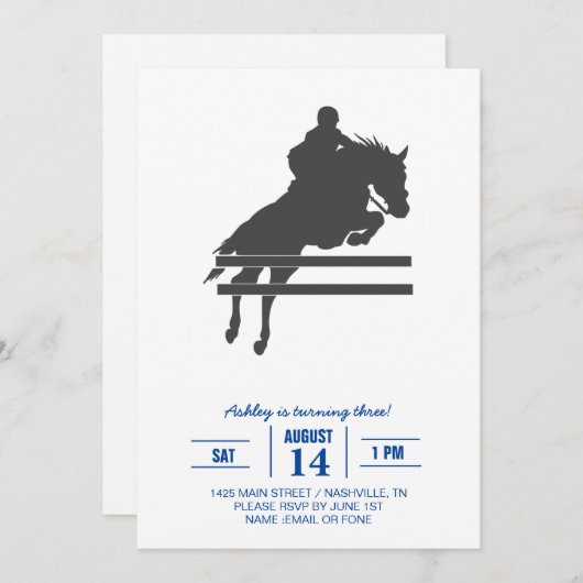 Pomppaard silhouet - Kies achtergrondkleur Kaart (Voorkant / Achterkant)