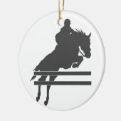 Pomppaard silhouet - Kies achtergrondkleur Keramisch Ornament (Links)