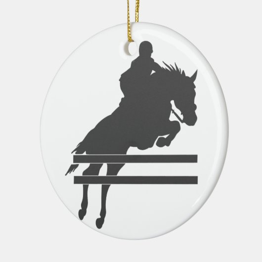 Pomppaard silhouet - Kies achtergrondkleur Keramisch Ornament (Links)