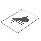 Pomppaard silhouet - Kies achtergrondkleur Notitieboek (Linkerzijde)