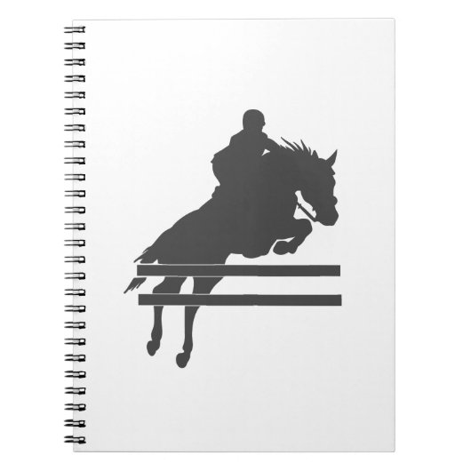 Pomppaard silhouet - Kies achtergrondkleur Notitieboek (Voorkant)
