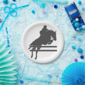 Pomppaard silhouet - Kies achtergrondkleur Papieren Bordje (Feest)