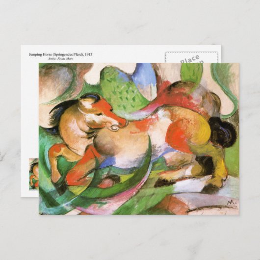 Pomppaarden (Springendes Pferd) Briefkaart (Voorkant / Achterkant)