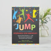 Pompuitnodiging / Trampoline-uitnodiging Kaart (Staand voorkant)