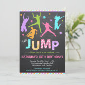 Pompuitnodiging / Trampoline-uitnodiging Kaart (Staand voorkant)