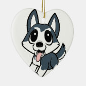 pomsky cartoon keramisch ornament (Rechts)