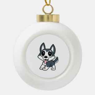 pomsky cartoon.png keramische bal ornament