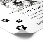 Pomsky Dog Trouwhandtekening Drink Teken Poster (Hoek)