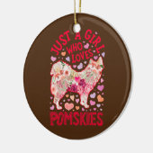 Pomsky is gewoon een meisje dat van Pomskies Dog F Keramisch Ornament (Links)