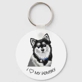 Pomsky Keyring Sleutelhanger