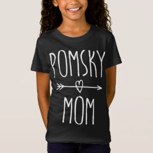 Pomsky mam Cute Pomeranian Husky Hondenliefhebber T-shirt