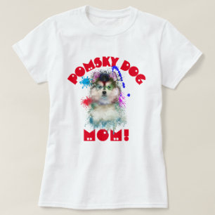 Pomsky mam Hondenliefhebber beste hond mam ooit T-shirt