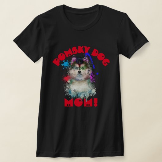 Pomsky mam Hondenliefhebber beste hond mam ooit T-shirt (Laagn)