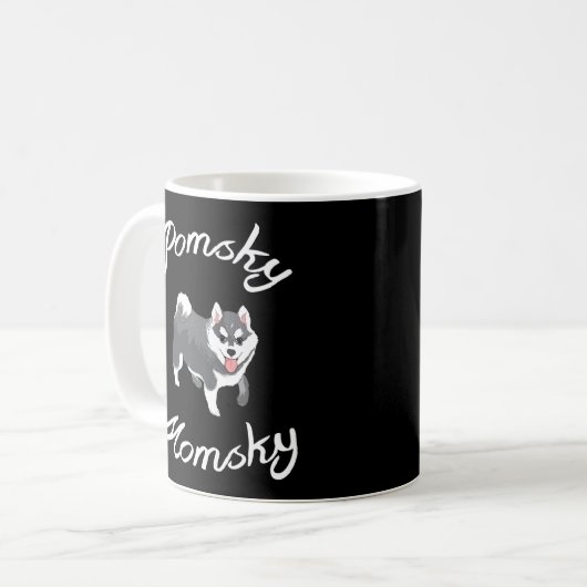 Pomsky Momsky Pet Pomsky mama Koffiemok (Voorkant links)