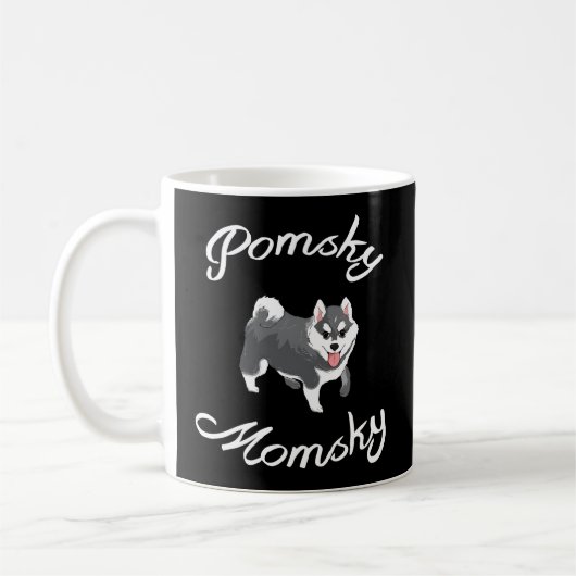 Pomsky Momsky Pet Pomsky mama Koffiemok (Links)