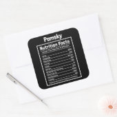 Pomsky Voeding Feiten Grappige Hond Gift Vierkante Sticker (Envelop)