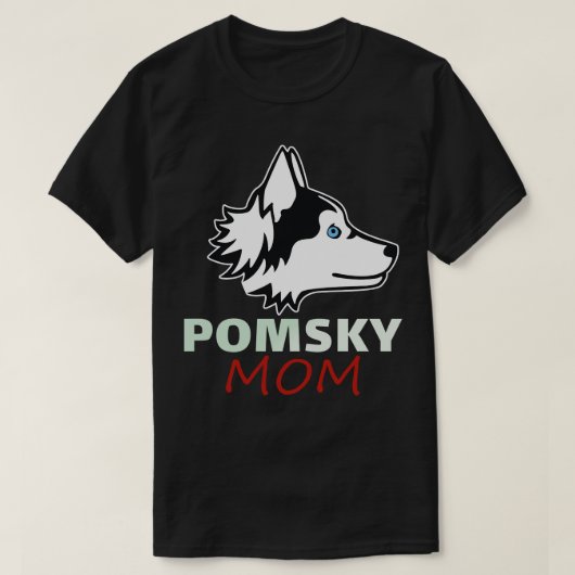 Pomsky Voor Moeder Grappige hond Pomsky liefhebber T-shirt (Design voorkant)