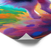 "Pomsky's Dance: Levendige vrijheid in de kunst" Poster (Hoek)