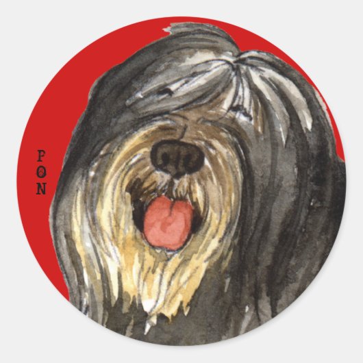 PON-kleurenblok Ronde Sticker (Voorkant)