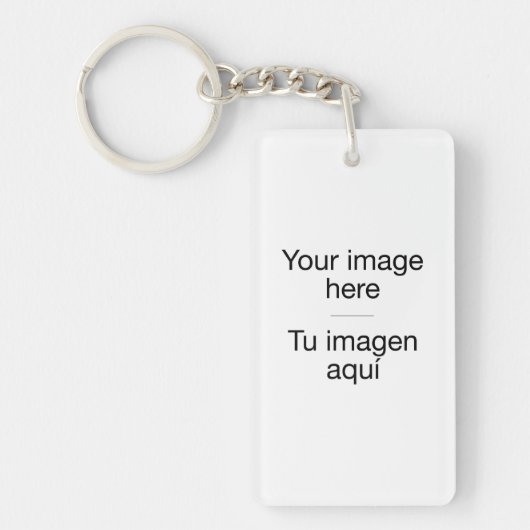 Pon tu foto propia en plantilla en blanco sleutelhanger (Voorkant)