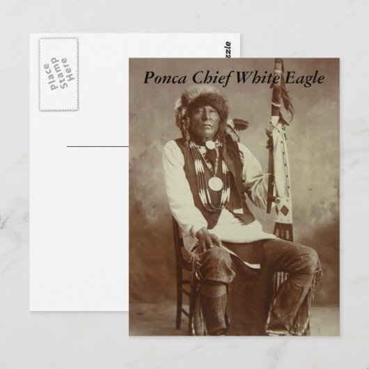 Ponca Chief White Eagle briefkaart (Voorkant / Achterkant)