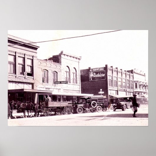 Ponca City Oklahoma circa 1930 Poster (Voorkant)