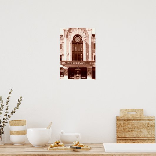 Ponca City Oklahoma Poncan Theater 1938 Poster (Keuken)