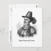 Ponce de Leon en de fontein of Youth Briefkaart (Voorkant / Achterkant)