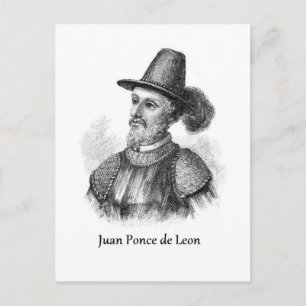 Ponce de Leon en de fontein of Youth Briefkaart
