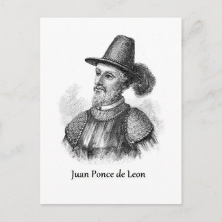 Ponce de Leon en de fontein of Youth Briefkaart