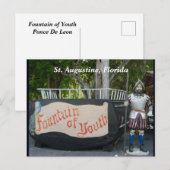 Ponce de Leon Fontein van Jeugd Vakantieansichtkaa Feestdagenkaart (Voorkant / Achterkant)