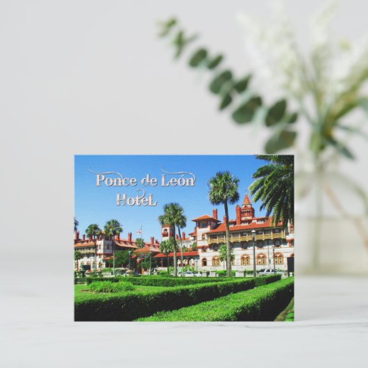 Ponce de Leon Hotel, St. Augustine, Florida Briefkaart (Staand voorkant)