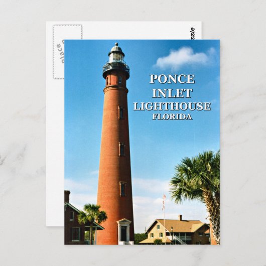 Ponce de Leon Inlet Lighthouse, Briefkaart van Flo (Voorkant / Achterkant)