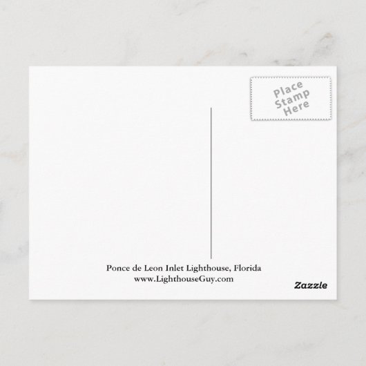 Ponce de Leon Inlet Lighthouse, Briefkaart van Flo (Achterkant)