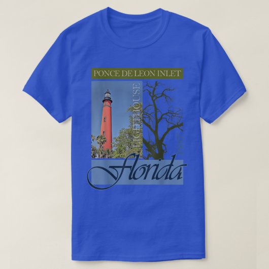 Ponce De Leon Inlet Lighthouse Florida 1887 Design T-shirt (Design voorkant)