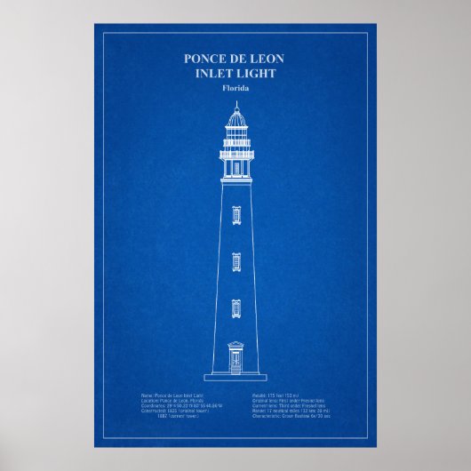 Ponce de Leon Inlet Lighthouse – Florida - AD Poster (Voorkant)
