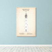 Ponce de Leon Inlet Lighthouse - Florida - SBD Canvas Afdruk (Insitu (Houten vloer))