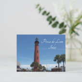 Ponce de Leon Inlet Lighthouse, Ponce Inlet, FL Briefkaart (Staand voorkant)