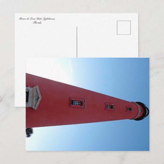 Ponce de Leon Inlet Vuurtoren Briefkaart (Voorkant / Achterkant)