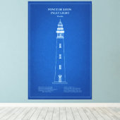 Ponce de Leon Inlet Vuurtoren - Florida - AD Canvas Afdruk (Insitu (Houten vloer))