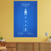 Ponce de Leon Inlet Vuurtoren - Florida - AD Canvas Afdruk (Insitu (Woonkamer))