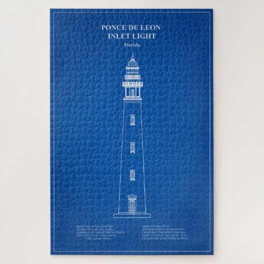 Ponce de Leon Inlet Vuurtoren - Florida - AD Legpuzzel (Verticaal)