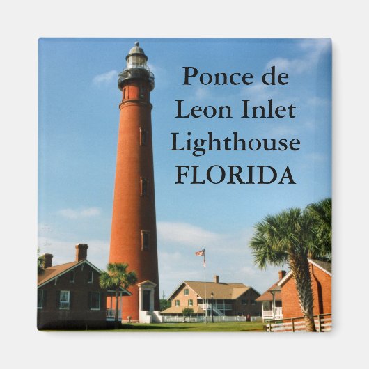 Ponce de Leon Inlet Vuurtoren, Florida Magnet (Voorkant)